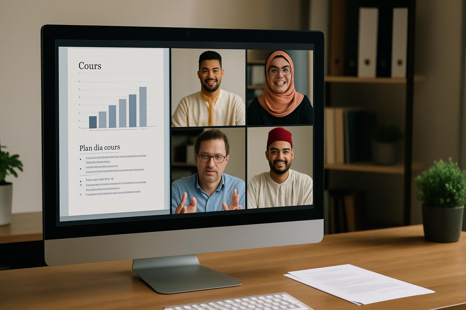 Session de visioconférence